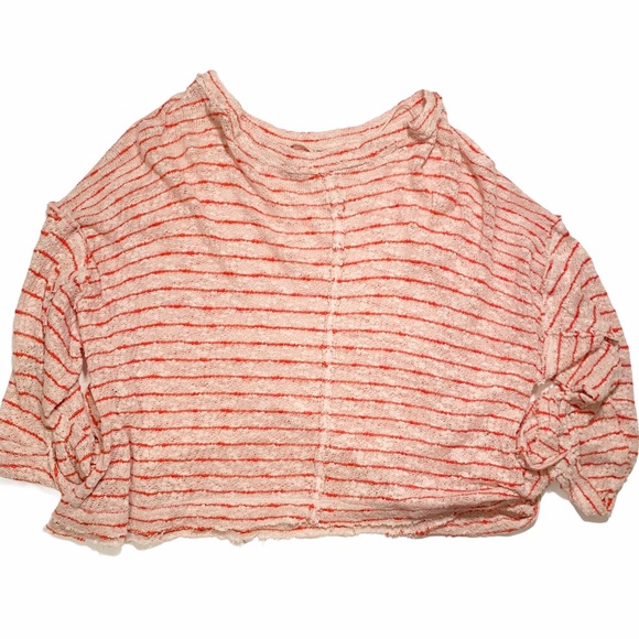 Free People Stripe Island Girl Hacci Oversized Tee - Picture 4 of 10